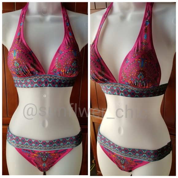 🆕️NEW Tribal/Boho Print Halter Bikini - Picture 6 of 13